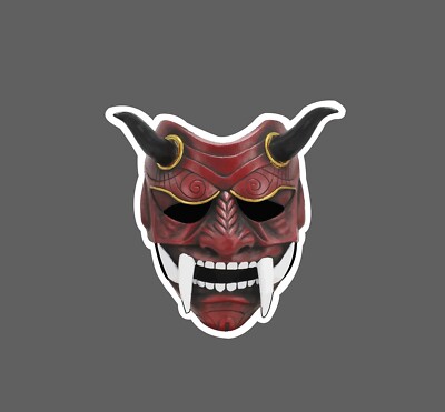 Red Ghost Sticker Japanese Waterproof NEW