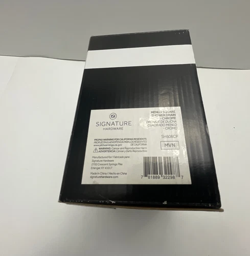 Signature Hardware SH608CP  948036 Menlo Square Shower Drain Strainer Chrome - Picture 9 of 9