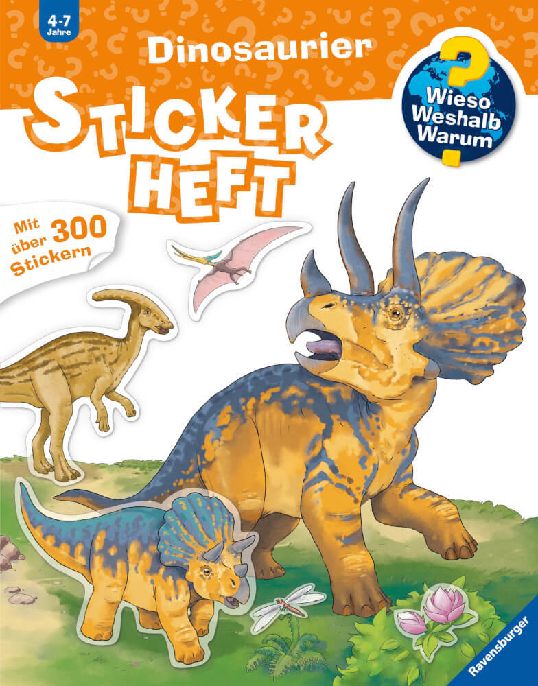 Thumbnail - Ravensburger 32677 Wiesoweshalbwarum? Stickerheft: Dinosaurier