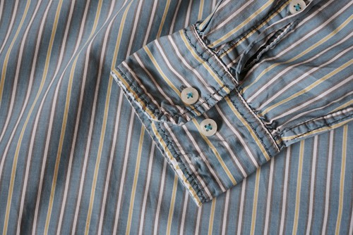 Men's Camel Active 17 52 XL shirt top blue striped casual plus size worn a lot - Picture 10 of 12