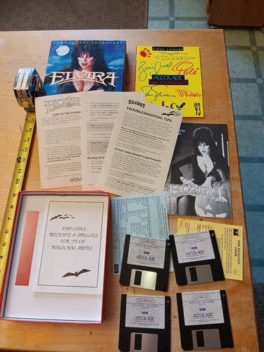 Elvira The Fantasy Adventure Big Box IBM PC 1990 Accolade CIB - Imagen 4 de 5