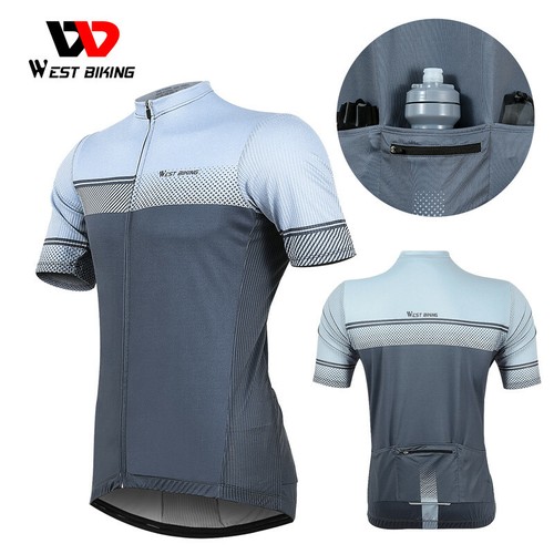 WEST BIKING Men Summer Cycling T-Shirts Short Sleeve Tops Riding Coat Jersey - Picture 44 of 44