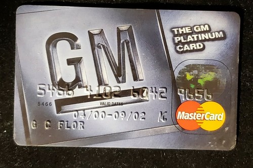 The GM Platinum MasterCard credit card cc1182 