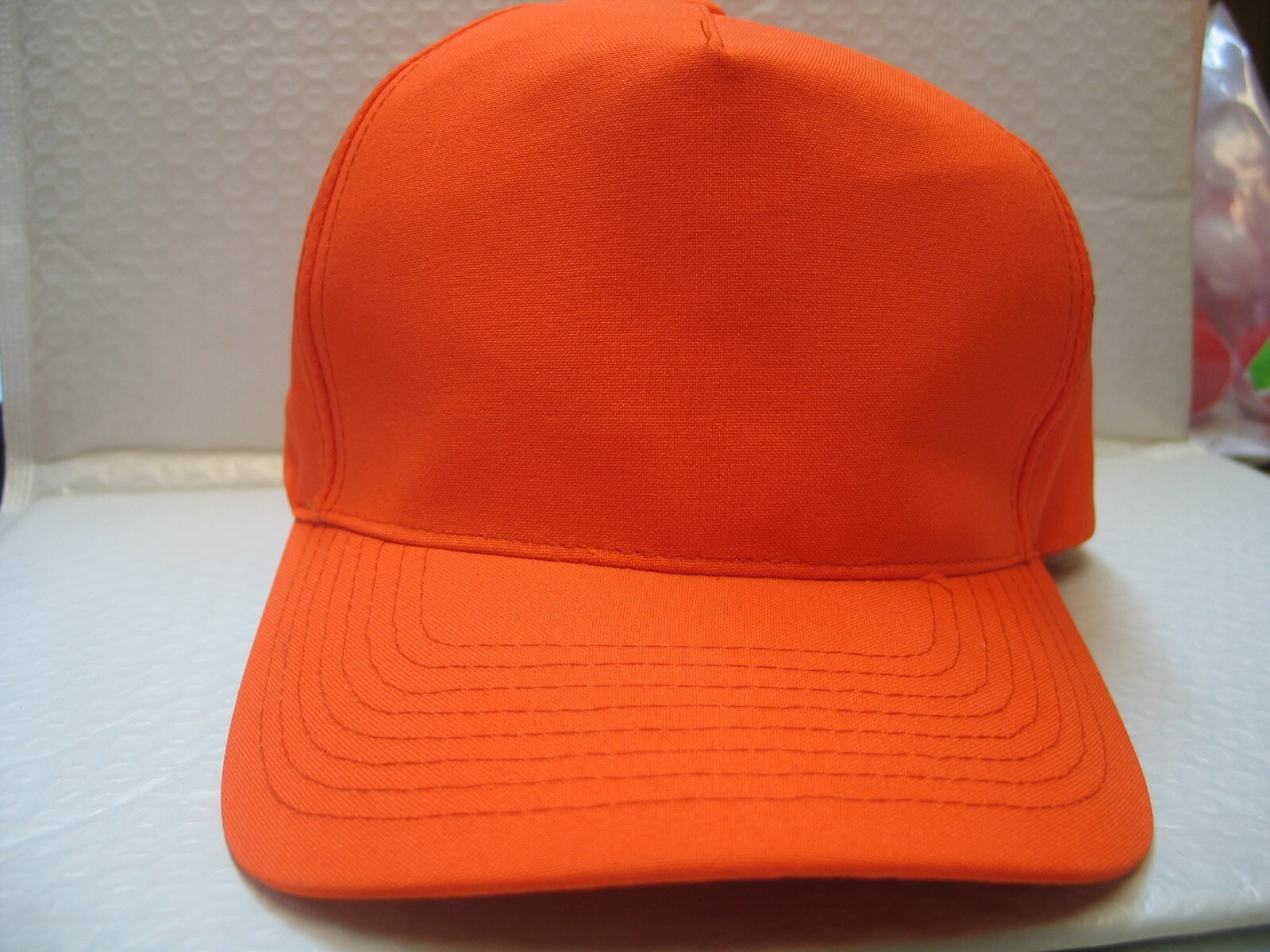 Blaze Orange Baseball Cap Hat Hunting Construction Hunter Safety Snap Back