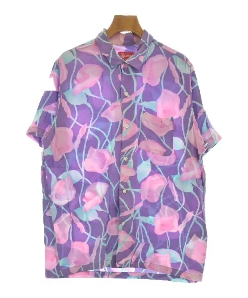 Chemise décontractée suprême violet rose vert etc(modèle total) M 2200453630252