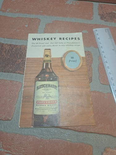 50er Jahre Fleischmanns MIXER HANDBUCH Vintage COCKTAIL REZEPTE Werbung WHISKEY Gin