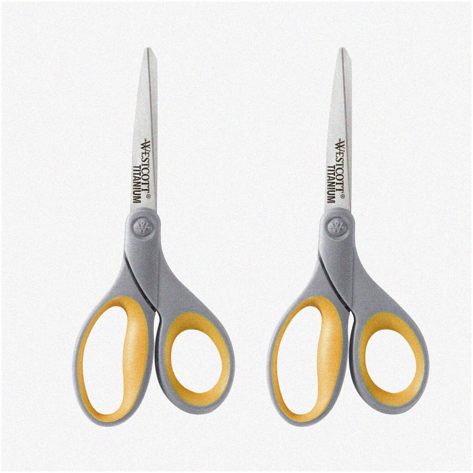 TitanCut 8-Inch Titanium Scissors - Vibrant Yellow/Gray - P
