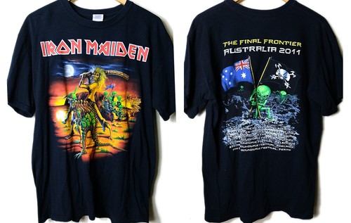 Iron Maiden T-Shirt Ufficiale The Final Frontier Verde - Uomo Taglie Forti Nero - 6