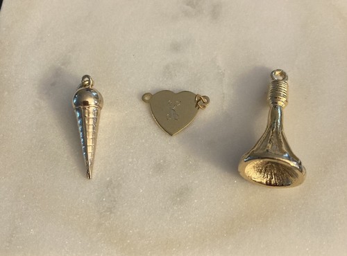 Set of three charms, gold tone, unisex, in bags - Picture 11 of 12