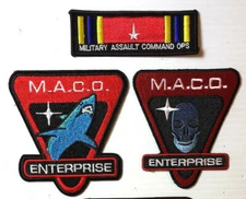 Star Trek MACO Military Assault Command Ops Embroidered Unifrom Patch Collection