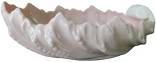 Lenox Acanthus Pink & Ivory Leaf Porcelain Candy/Nut Dish  6" Long  MINT