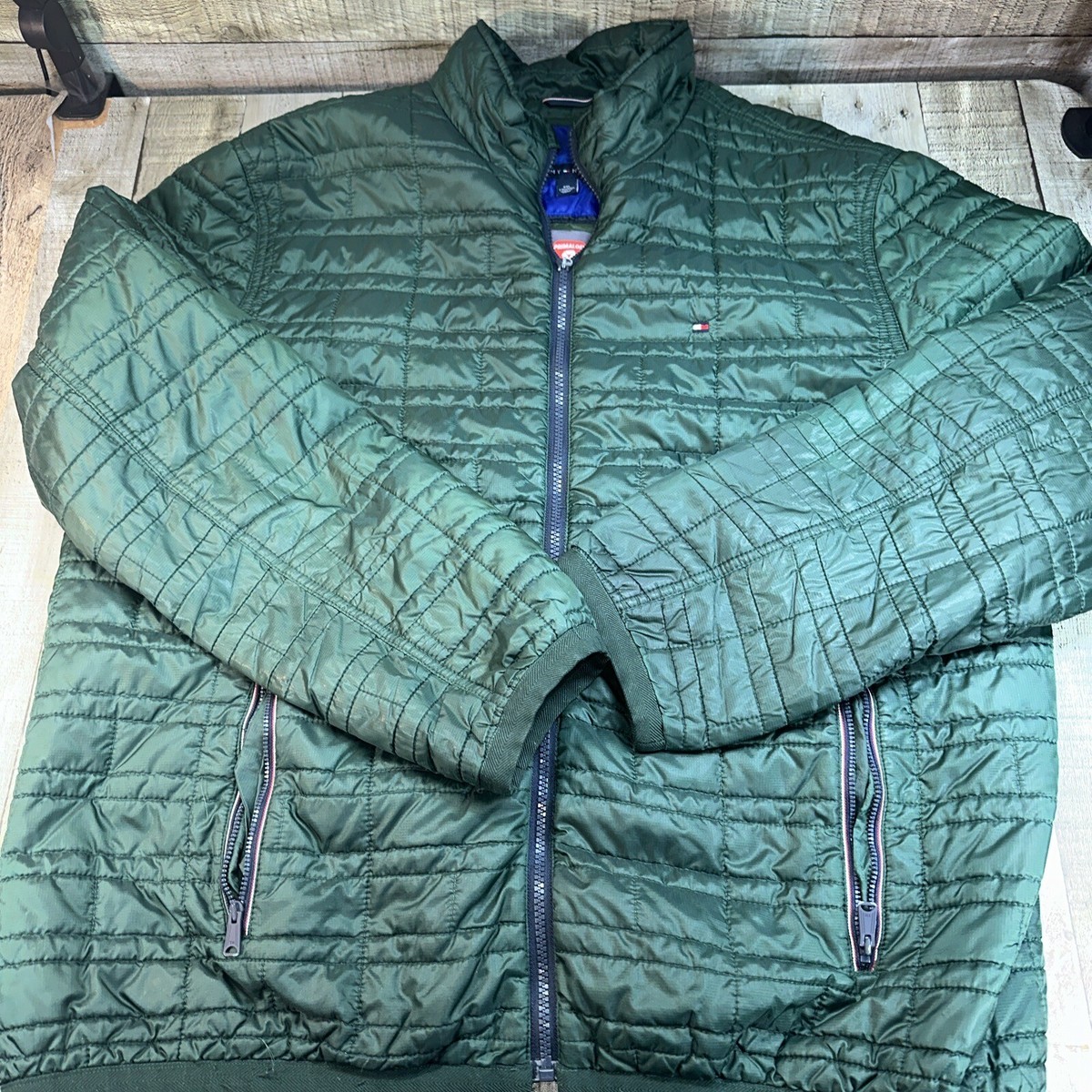 Men s Tommy Hilfiger Green Puffer Primaloft XXL TTG eBay