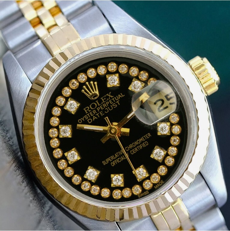 Rolex Datejust TwoTone Diamonds 14KY Steel