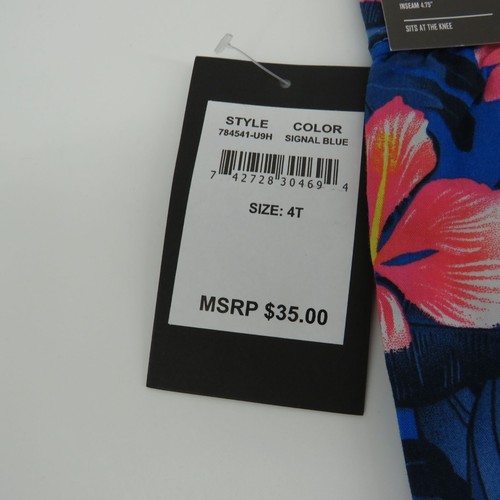 Bañador Hurley Boys Floral Azul Señal Talla 4T Estampado Tropical Nuevo con Etiquetas $35 - Imagen 3 de 3