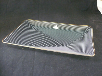 WMF La Galleria Servieplatte Collection Simone 30x20cm Memphis Ära Kristallglas