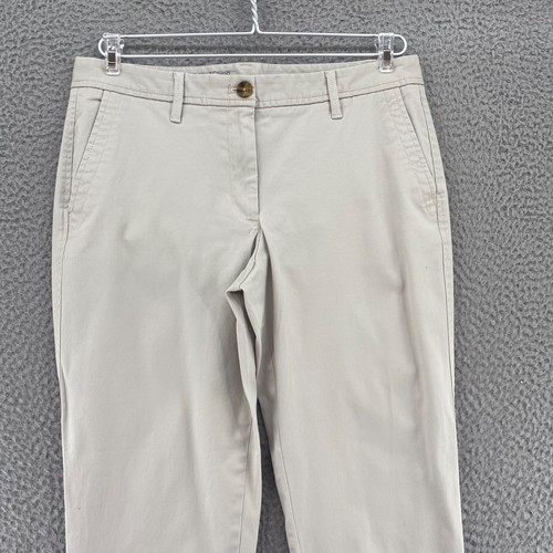 Talbots Pants Womens 6 Petite Beige Girlfriend Chino Stretch Pockets Casual Work - Picture 2 of 12