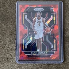 2021-22 Evan Mobley RC NBA Panini Prizm Basketball Red Cracked Ice #325 Rookie