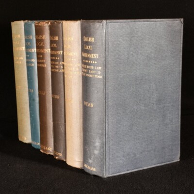 1906-1929 6vol English Local Government from the Revolution to the ...