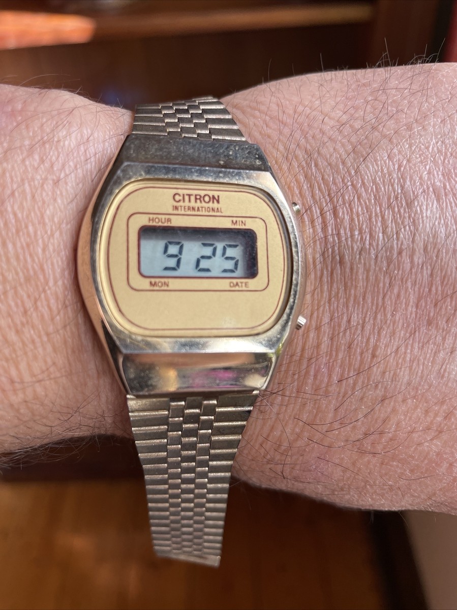 Vintage Citron International Groovy Retro 1970's Digital Quartz