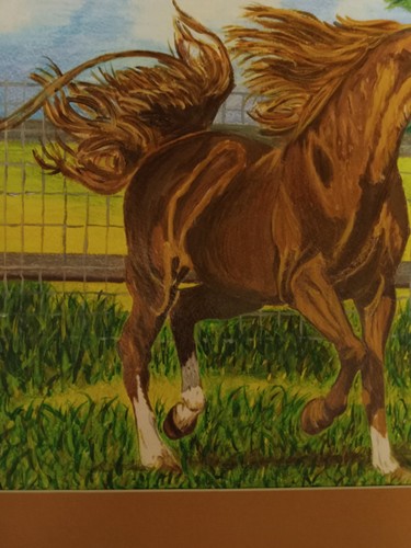 ORIGINAL COWBOY PAINTING ART NEBRASKA Western HORSE EQUESTRIAN SIGNED - Picture 6 of 8