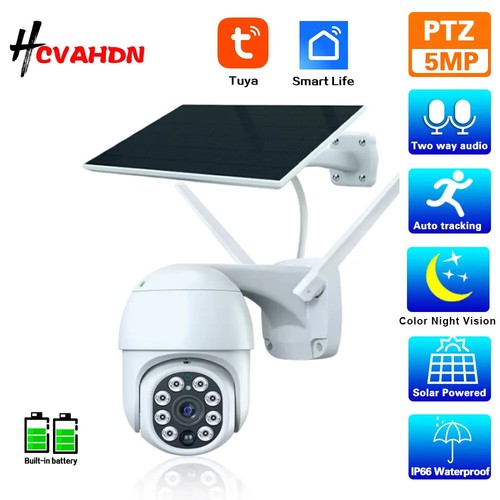 5MP Solar WIFI Camera Solar Panels PTZ Surveillance Wireless PIR Human Tracking - Picture 7 of 28