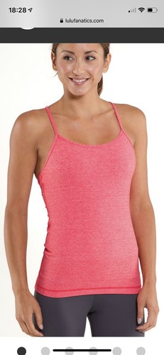 Lululemon Power Y Tank *Luon , Heathered Lullaby, Sz 8, Currant - Photo 1 sur 8