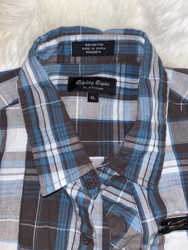 eighty eight platinum plaid long sleeve collared dress shirt - Picture 3 of 3