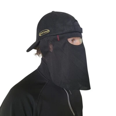 QuikCamo® 2-in-1 Hat/Rear Mask Black - Medium