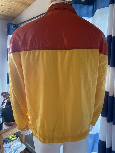 1980’s LONDON FOG ZIP LONG SLEEVE Red & Yellow WINDBREAKER Jacket MENS 42 Reg - Picture 6 of 7