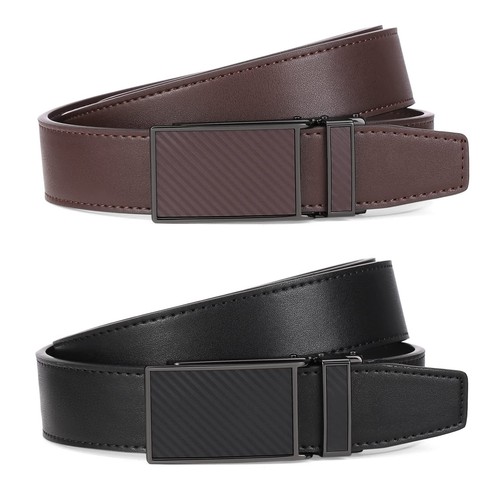 Ratchet Belts for Men 2 Pack, Mens Leather Belt in Gift Set Box for Dress Cas... - Picture 4 of 7