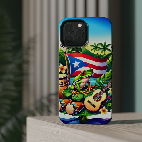 Vibrante Arte Puertorriqueño Magnético Resistente Estuches - Protectores Tropicales para Teléfono, Regalos - Imagen 129 de 133