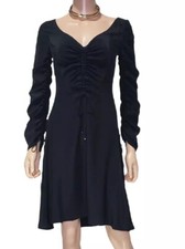 Vintage Versace Black 100% Silk Dress 42 - 6