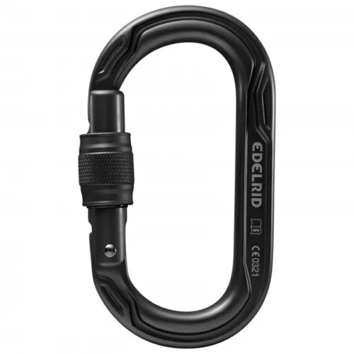 Edelrid Karabiner Oval Power 2500, Schraubverschluss, klettern, bergsteigen, bla