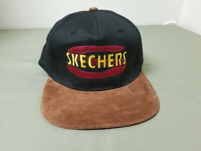 New Skechers Adjustable Strap Distressed Suede Bill Sample Baseball Cap.