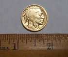 1935 S Goldtone Indian Head Buffalo Nickel Coin