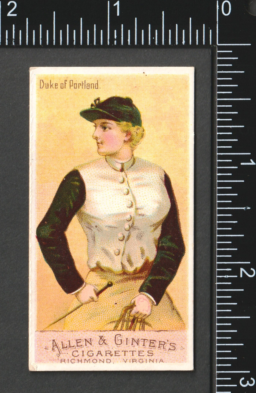 N22 Allen & Ginter Horse Racing Colors of World Duke of Portland Tobacco SR.r.Dp