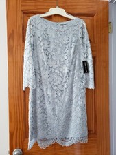 JESSICA HOWARD DRESS WOMEN'S BLUE GRAY LACEY DRESS SIZE 6