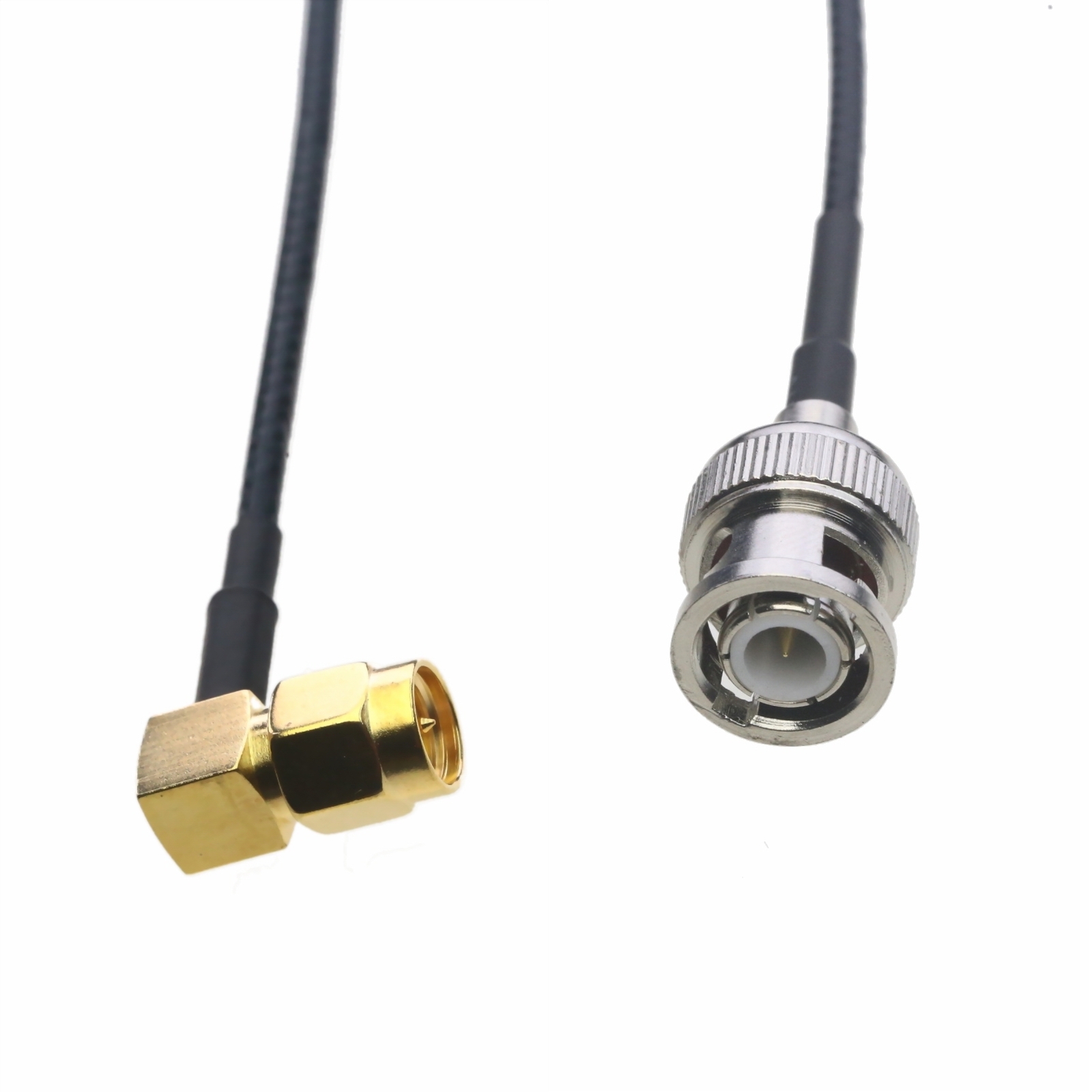 RF coaxial Cable BNC male to SMA male right angle RG316 6