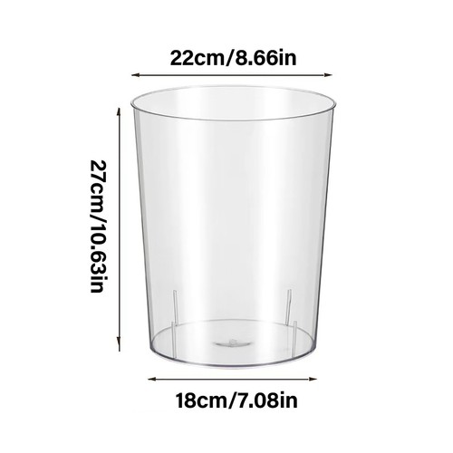 (Transparent Model Large One Loaded)Transparent Trash Can Home Office High Va US - Picture 10 of 12