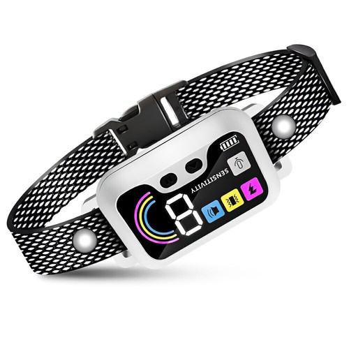 Anti Bark Dog Training Collar Sound Vibrate-Shock Stop Barking Remote LCD USB AU - Picture 13 of 24
