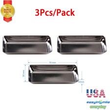 3Pcs/Pack Dental Medical Stainless Steel Dish 7 3 1cm Instrument Surgical Tray