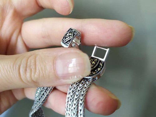 Armenian Spirit watches wrist Silver 925 quartz luxury marcasite bracelet buckle - Picture 10 of 11