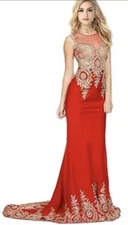 Abby Paris Tulle w/Embroidery  Formal Gown Dress  Size 2. H