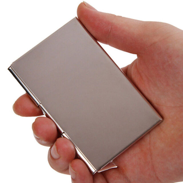 Stainless Steel Business ID Credit Card Wallet Holder Metal Pocket Case Box AU Stainless Steel Business ID Credit Card Wallet Holder Metal Pocket Case Box AU