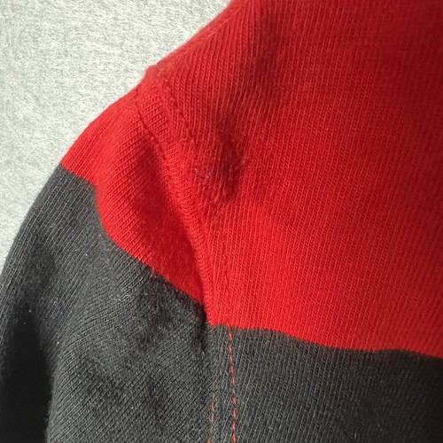 CHAPS Polo Rugby Shirt Boys Sz 6 Red Black Striped Long Sleeve VTG - Picture 8 of 8