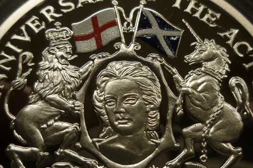 Act of Union Scotland / England anniversary .925 Silver Proof $10 BVI 2007 boxed - Picture 4 of 6