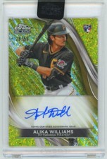 2024 Topps Chrome Black #CBA-AWI Alika Williams Gold Mini Diamond Auto #/50