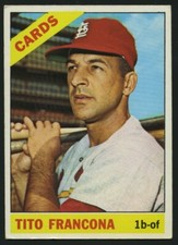 Topps Baseball Card 1966 #163 Tito Francona *