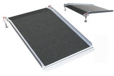 Stufenrampe höhenverstellbar Alurampe Rampe Rollstuhlrampe Auffahrrampe 120 cm 