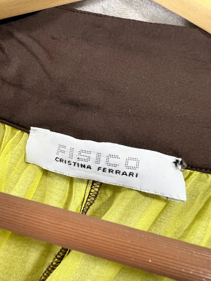Kimono de playa largo para mujer FISICO Cristina Ferrari 100 % SEDA ombre talla pequeña Foto 3 de 4